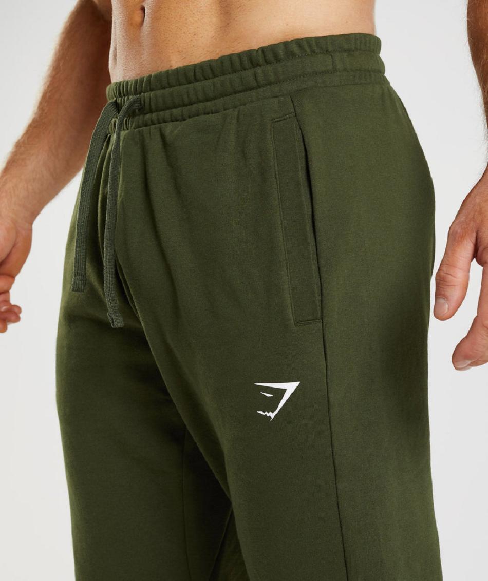 Gymshark Essential Oversized Muške Jogger Hlače Maslinasto Zelene | HR 2987ZUT